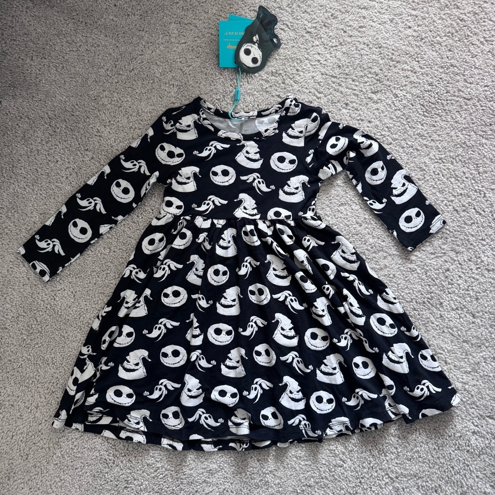 Posh Peanut‎ Disney The Nightmare Before Christmas Long Sleeve Dress NWT 2T